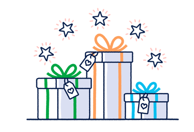 graphic of presents